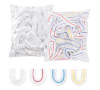 TRKETK 200 sacchetti salvafreschezza, in plastica, elastici, per alimenti, per frutta, verdura, carne (bianco, colorato)