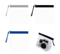 TRKETK 3 Pezzi Borsa Cosmetica Trasparente 20 x 20cm Aereo Bustine Trasparenti Impermeabile Borsa Cosmetica Portatile Impermeabile e a Prova di Perdite Adatto per Uomini e Donne