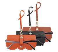 TRKETK 3 Pezzi Custodia Occhiali da Sole, Borsa per Occhiali da Sole in Morbida Pelle Custodia per Occhiali da Sole Portatile Sottile con Cordino PU Antigraffio Custodia per Occhiali per Donna e Uomo