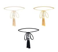 TRKETK 3 Pezzi Donna Cintura Cintura in Vita Regolabile da Donna Cintura Corda Intrecciata con Nappe Cintura Intrecciata per Abiti Retrò Pantaloni Jeans Soprabito Moda Ragazze Abito Accessori