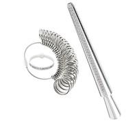 TRKETK 3 Pezzi Misuratori per Anelli, Misuratore per Anelli A-Z Mandrino per Misurare Anelli con Set di Anelli Strumenti per Misurare Anelli da Donna e Uomo Misuratore da Dito