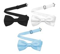 TRKETK 3 Pezzi Papillon Uomo Tinta Unita Papillon Classico per Giovani Uomini Accessorio Elegante Papillons Uomo Regolabile Per Feste Matrimonio Compleanni e Abiti da Smalto e Eventi