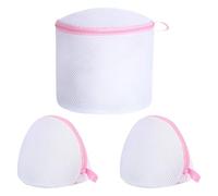 TRKETK 3 Pezzi Sacchetti per il Lavaggio del Reggiseno, Borse Per Bucato Con Zip E Rete Rete per Bucato per Reggiseno Riutilizzabile Sacchetto Lavanderia in Mesh Sandwich per Calzini Biancheria Intima