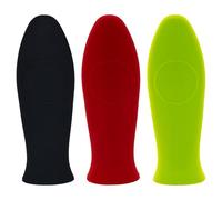 TRKETK 3 Pezzi Supporto Manico Caldo in Silicone e Supporto, Coperture per Manici in Silicone Supporto Manico Aiutare in Silicone Coperchio Della Padella in Ghisa Coperchio di Impugnatura in Gomma