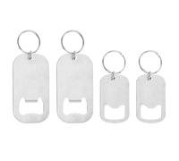 TRKETK 4 Pezzi Apribottiglie Portachiavi Apribottiglie in Acciaio Inox Apribottiglie Portatile Apriscatole di Birra per Cucina Bar Feste Campeggio Pub Ristorante Birra Bottiglie Openers
