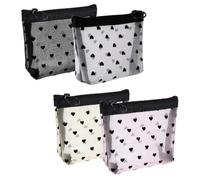 TRKETK 4 Pezzi Borsa da Trucco Portatile Mini Cosmetica da Donna con Cerniera e Conservazione per Viaggio