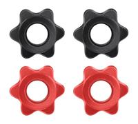 TRKETK 4 Pezzi Chiusure a Stella, Antiscivolo Sollevamento Pesi Fissi Manubri Dado Esagonale Chiusure per Bilanciere 25 mm Barra Bilanciere Esagonale Dadi Spin Lock Collari per Sport di Allenamento