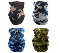TRKETK 4 Pezzi Copricapo Multifunzionale, Maschera per Uomo e Donna Passamontagna Multifunzione Ghetta per Collo Antivento Sciarpa Sciarpa per Uomo Copriviso Foulard Ampio per Yoga Corsa Ciclismo