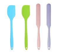 TRKETK 4 Pezzi Set di Spatole in Silicone Cucina Utensili con Manico Comodo Spatola per Dolci Resistenti al Calore per Pentole Antiaderenti per Cottura e Miscelazione
