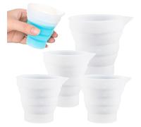 TRKETK 4 Pezzi Sfere Dosatrici per Detersivo Liquido, Sfera Dosatrice Pieghevole in Silicone Dosatori Pieghevoli Dispenser Liquido con Scala per Lavanderia, Panificazione, Cucine, Laboratori