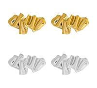 TRKETK 4 Pezzi Spilla Dorata e Argento per Donne di Forma Irregolare Moda Spillas da Bavero Carino Squisite e Decorazioni Per Cappotto Cappello Sciarpa Cappotto Abito e Vestiti