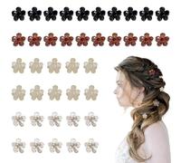 TRKETK 40 Pezzi Fermaglio per Capelli a Fiore Piccolo Mini Clip per Capelli Forcina Antiscivolo Accessori per Capelli con Fiori Dolci e Carini Multicolore per Ragazze e Donna
