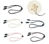 TRKETK 5 Pezzi Antivento Cappello Cinghia Clip per Antivento per Regolabile Outdoor Cordino per Cappello in Poliestere per Pesca Escursionismo Campeggio Viaggi