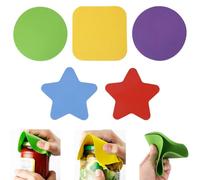 TRKETK 5 Pezzi Gomma Apriscatole, Apribottiglie Multiuso in Gomma Riutilizzabile Gomma Colorata Apriscatole Sottobicchieri Antiscivolo per Mani Deboli Artritiche Bambini Donne Anziani (3 Misure)