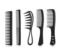 TRKETK 5 Pezzi Pettine a Denti Larghi, Pettine Vintage per Capelli Ricci Comb Pettini Styling Set di Pettini Professionali Pettine Antistatico per Varie Acconciature