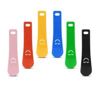 TRKETK 6 Pezzi Calzascarpe in Plastica, Calzascarpe con Manico Corto Calzascarpe in Plastica 3,7 x 15 cm Calzascarpe in Plastica Colorata Smiley Calzascarpe Mini Calzascarpe Piccolo (6 Colori)