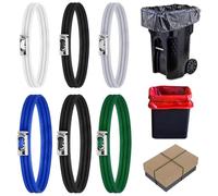 TRKETK 6 Pezzi Elastici Universali per Bidoni Della Spazzatura, Cinghie Elastici Multifunzionali da 13 a 30 Galloni Accessori per Bidoni Della Spazzatura per la Scuola per Uficio del Bagno in Cucina