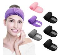 TRKETK 6 Pezzi Fascia per Capelli Spa, Asciugamano Elasticizzato Regolabile Cura Della Pelle Fascia per Capelli Viso Donna Trucco Fascia per Capelli per Trucco Doccia Lavaggio Yoga Sport