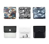 TRKETK 6 Pezzi Posacenere Tascabili, Posacenere Riutilizzabile Ignifugo in EVA Compatta a Prova di Odore Posacenere Inodore Posacenere Portatile per Sigaretta Borsa per Viaggi All'aperto Casa(6 Stili)