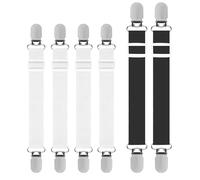 TRKETK 6 Pezzi Tenditori per Lenzuola Regolabili Ferma Lenzuola Elastici per Lenzuolo con Clip in Metallo Elastici Tendifodera per Fissare Lenzuola Materassi Divani ECC