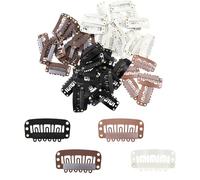 TRKETK 60 Pezzi Clip per Parrucca 3.2cm per L'estensione dei Capelli in Metallo a Forma di U Denti a Pettine per Attaccare Parrucche e Cappelli DIY Clip per Extension Capelli