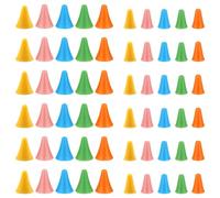 TRKETK 60 Pezzi Protezioni Punte Colorate per Ferri da Maglia Protezione della Punta Dell'Ago per Maglieria in Gomma Ferri da Maglia Cappucci per Aghi Strumenti di Cucito Accessori