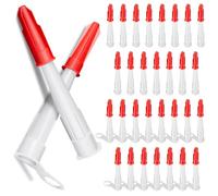 TRKETK 60 Pezzi Ugelli in Silicone, Ugelli per Calafataggio Cartuccia Ugelli Tappi di Ricambio Beccucci per Cartuccia in Silicone per il Sigillo di Finitura Della Cucina del Bagno