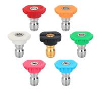 TRKETK 7 Pezzi Ugello turbo rotante, Ugelli a Spruzzo Punte Ugello a Pressione Ugelli a Connessione Rapida da 1/4 Sono Utilizzati Principalmente Set Ugelli Spruzzatori Idropulitrice Punte