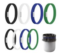 TRKETK 8 Pezzi Elastici per Bidoni Della Spazzatura Grandi Elastici Garbage Can Rubber Bands Resistenti Cinghie Elastiche per Tenere in Posizione i Sacchi Della Spazzatura per Casa Ufficio Scuola