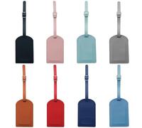 TRKETK 8 Pezzi Etichetta per Valigie Etichette per Valigie Aereo Etichetta Valigia in Pelle PU Viaggio Luggage Tags Accessori da Viaggio per Individuare Rapidamente la Valigia da Viaggio