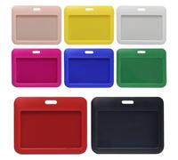 TRKETK 8 Pezzi Porta Badge, Porta Carte Verticali Porta Badge Orizzontale con Finestra Trasparente per Ufficio, Scuola, Carte di Credito, Chiavi di Prossimità, Patenti di Guida e Tessere