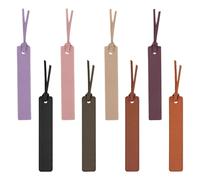 TRKETK 8 Pezzi Segnalibri in Pelle Segnalibro Personalizzato con Cuciture Classiche Segnalibro con Corda in Pelle Regalo Perfetto Per Mamma Amica Compleanno Topi Di Biblioteca E Lettori