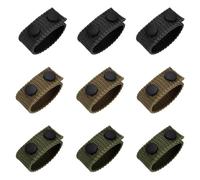 TRKETK 9 Pezzi Confezione Passanti per Cintura Tattici Smontabile Rapidamente Nylon Duty Belt Keeper con Doppi Bottoni a Pressione per Campeggio Escursionismo Attrezzatura da Esterno