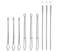 TRKETK 9 Pezzi Infila Coulisse Metallo Infila Pinzetta Elastico Strumento Multifunzione per Occhielli Facili e Veloci da Infilare a Molla per Infilare Nastri Pantaloni Felpe con Cappuccio