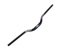 TRKIMAL φ31,8 mm Manubrio per bicicletta da strada, MTB, mountain bike, extra lungo, 780 mm, manubrio rialzato di 55 mm per ciclismo downhill, racing, off-road, MTB, BMX (Nero+Porpora)