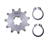 Trkimal Pignone anteriore per moto da 50 cc, 70 cc, 90 cc, 110 cc, 125 cc, Dirt Pit Bike, Mini Bike, TaoTao, Roketa Coolster, Sunl Lifan, Loncin, ATV, Quad 4 ruote (17 mm, 420-11T)