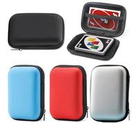 TRLREQ Set di 4 custodie per carte da gioco e carte da collezione, impermeabili, con certificazione TÜV, compatto, 11 x 7,5 x 4 cm, per viaggi, serate pub e terapia della demenza