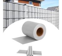 TRMLBE Strisce Privacy per Recinzione in Rete Schermata Privacy in PVC Pellicola per Recinzione con 20 Clip per Giardino Balcone Terrazza - 65m x 19cm, Grigio Chiaro