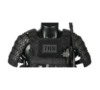 TRN - Protezioni tattiche per spalle per rievocazioni storiche, regolabile, per giochi tattici, cosplay e fotografia (senza gilet), Nero , 21 x 24 x 0cm