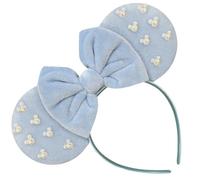Trnerm Cerchietti per capelli con orecchie di topo sfocate di grandi dimensioni, per donne, blu, per adulti, taglie forti, per feste di compleanno