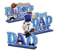 Trochate Centrotavola per La Festa del papà - 3 Decorazioni Legno Festa del papà | Targhe Decorative per Compleanni Famiglia Amici Marito Casa Tavolo Scrivania