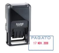 TRODAT - 141062 - Timbro Printy 4750-L autoinchiostrante - DATA + PAGATO - 41 x 24 mm - 4 mm - bicolore - Trodat - 86976 - Conf. da 1 Pz. - 141062