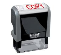 Trodat 286912 Office Printy Stamp Self-inking Copy 18x46mm Reinkable Red and Blu