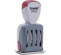 Trodat 2910 - Timbro/datario con piastra di testo scorrevole, 54 x 30 mm, 4 linee