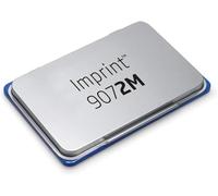 Trodat 9072M Imprint, Cuscinetto imbevuto di Inchiostro di Colore Blu a base acqua, per Timbri Manuali, per Formati Medi, Misura 110 x 70 mm, Struttura in Metallo e Plastica