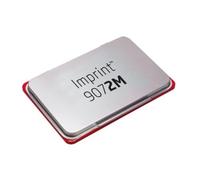 Trodat 9072M Imprint, Cuscinetto imbevuto di Inchiostro di Colore Rosso a base acqua, per Timbri Manuali, per Formati Medi, Misura 110 x 70 mm, Struttura in Metallo e Plastica