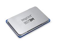 Trodat 9073M Imprint, Cuscinetto imbevuto di Inchiostro di Colore Blu a base acqua, per Timbri Manuali, per Formati Medio Grandi, Misura 125 x 80 mm, Struttura in Metallo e Plastica