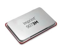Trodat 9073M Imprint, Cuscinetto imbevuto di Inchiostro di Colore Rosso a base acqua, per Timbri Manuali, per Formati Medio Grandi, Misura 125 x 80 mm, Struttura in Metallo e Plastica