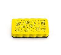 Trodat Cancellino Magnetico, Gomma Spugna per Lavagna Planning Bianca, Colore Giallo, Ergonomico e Leggero, Misura 10,5x5,5x1,8 cm, per Scuole, Università, Sale Riunioni, Uffici