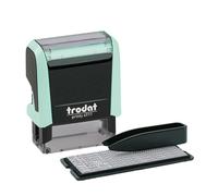 Trodat DIY Self-Inking Stamp - Printy 4911 Pastel Green - 3 lines, Black Print,
